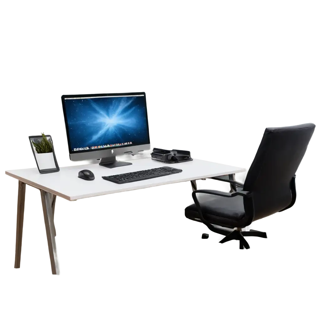 HighQuality-PNG-Image-of-a-Computer-on-Desk-for-Versatile-Use