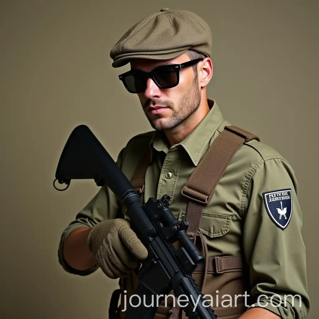 Nick-Rochefort-Wearing-TwoTone-Khaki-and-Brandishing-FN-FAL