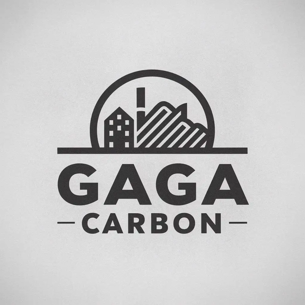 a vector logo design,with the text "GAGA CARBON", main symbol:a carbon fiber factory,Moderate,be used in Technology industry,clear background