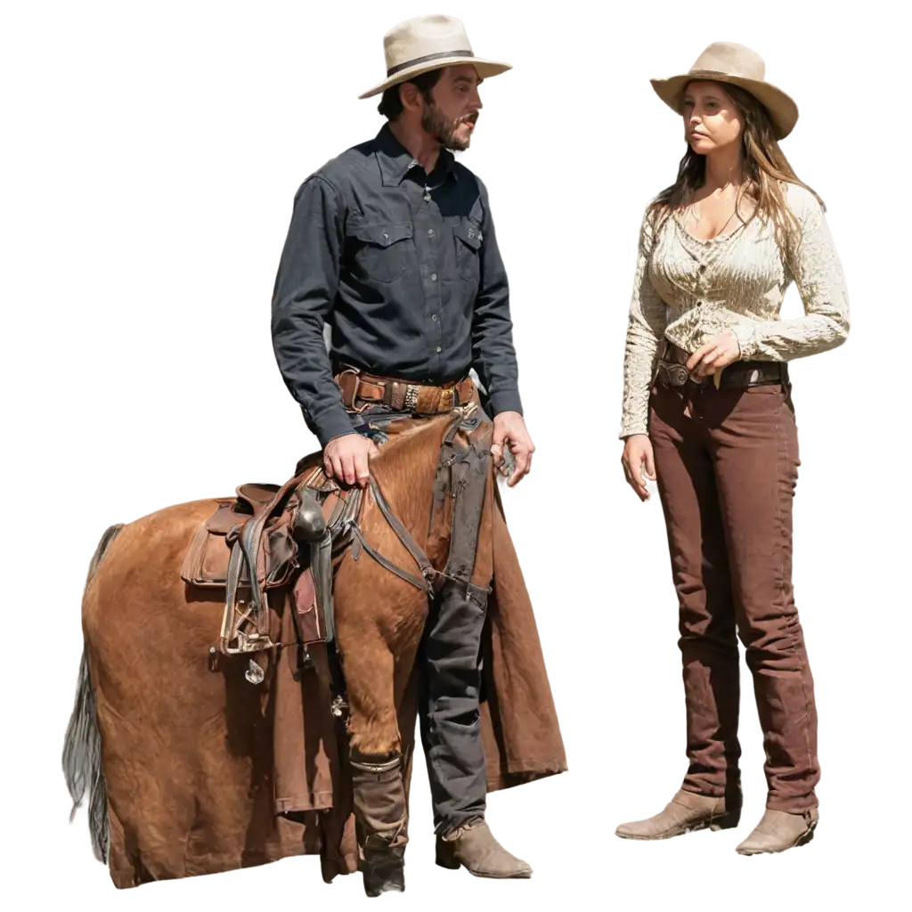 a man and a woman strangers of the old west