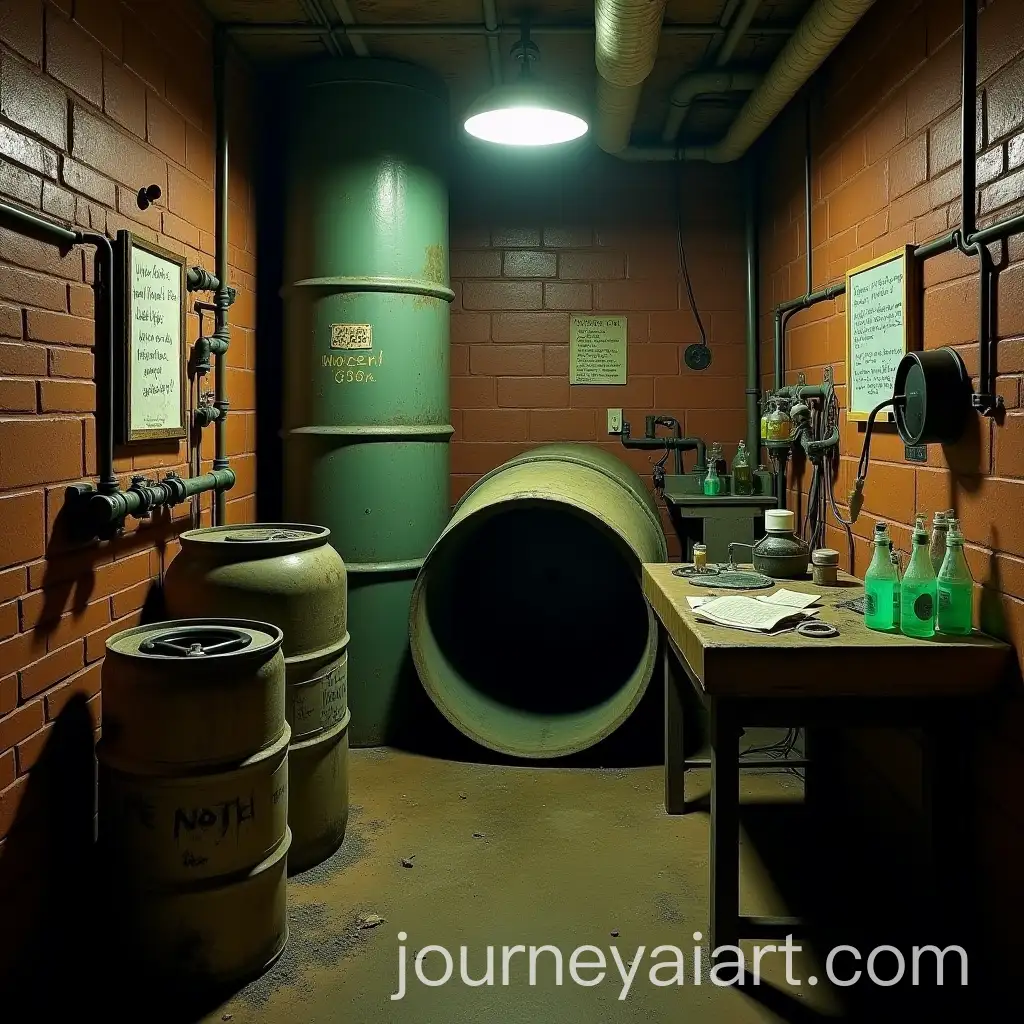 Eerie-Underground-Laboratory-with-Industrial-Elements-and-Mysterious-Clues