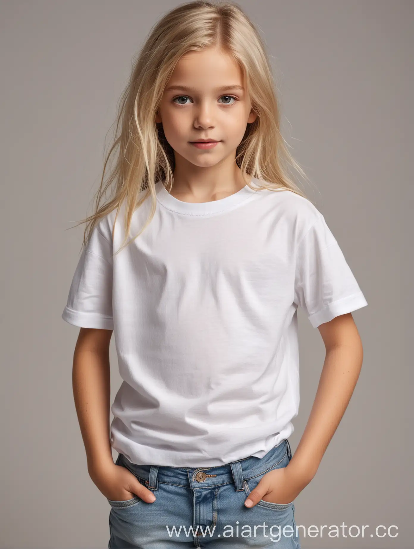 Young-Girl-Model-in-White-TShirt-with-Fair-Hair-Age-58-Years