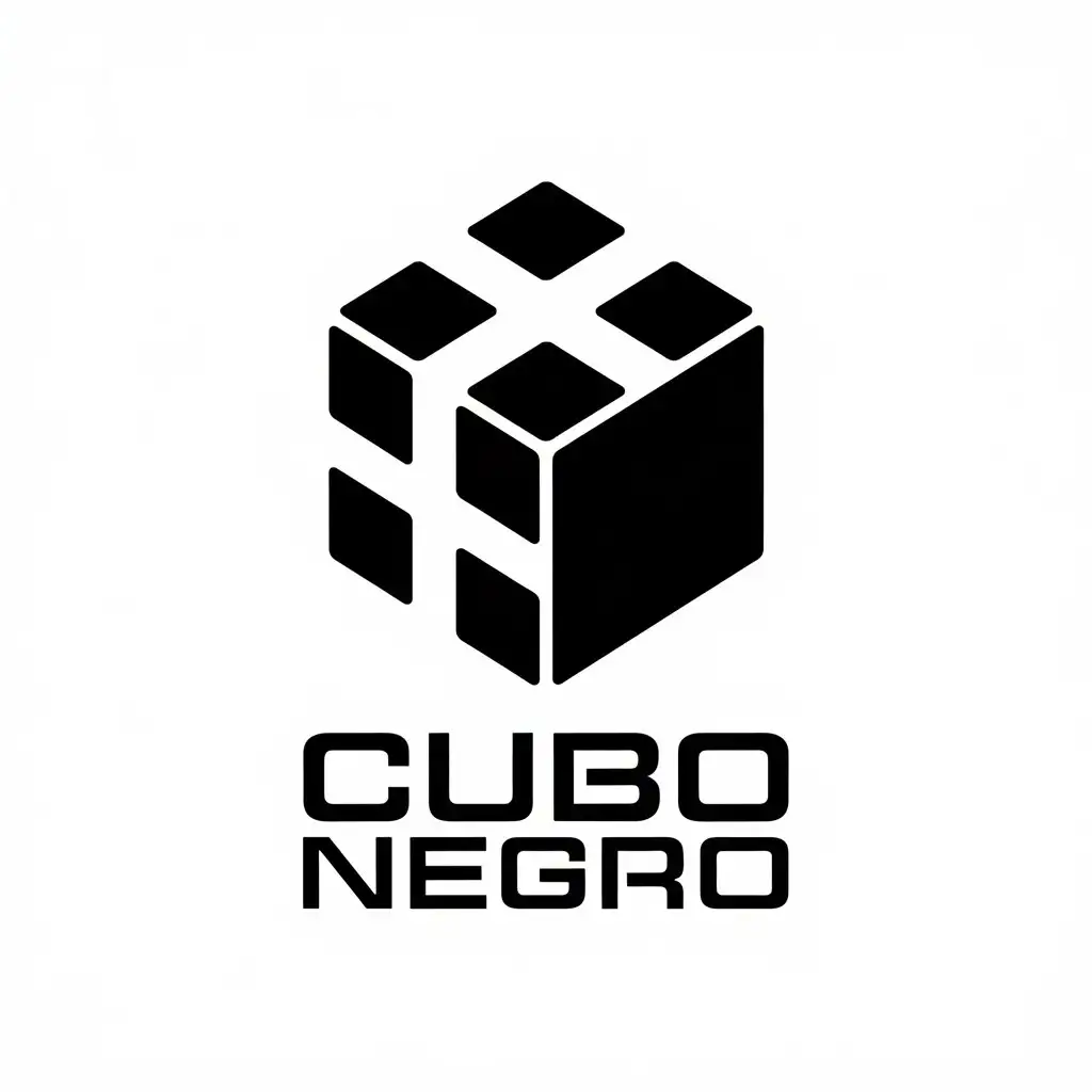 LOGO Design for Cubo Negro Vector Cubo Symbol with Clear Background for Technology Industry