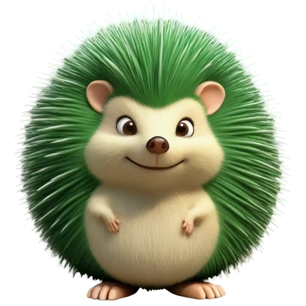 Green-Hedgehog-PNG-Image-Captivating-and-Unique-Illustration