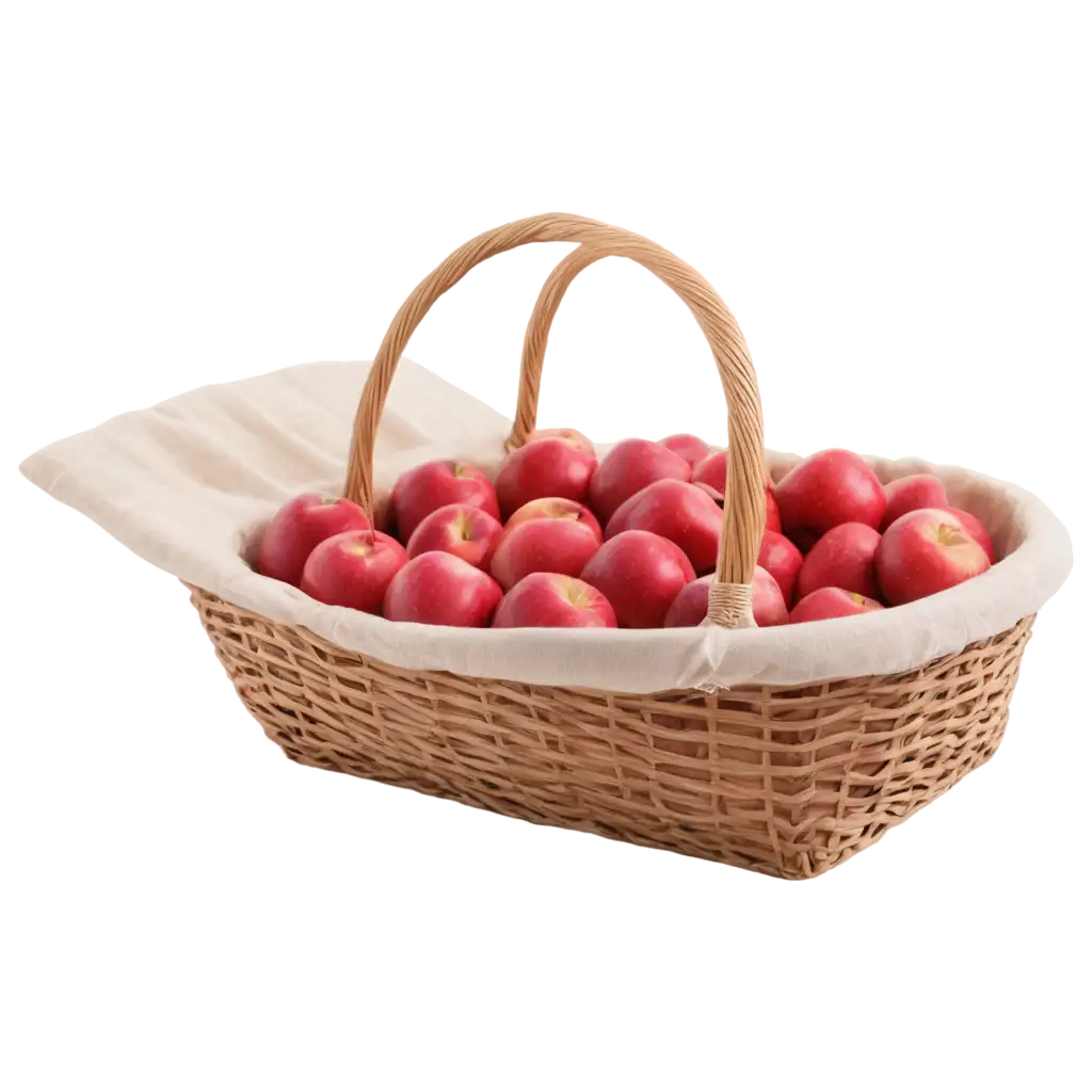 3D apples are loaded into a basket with 5 pieces