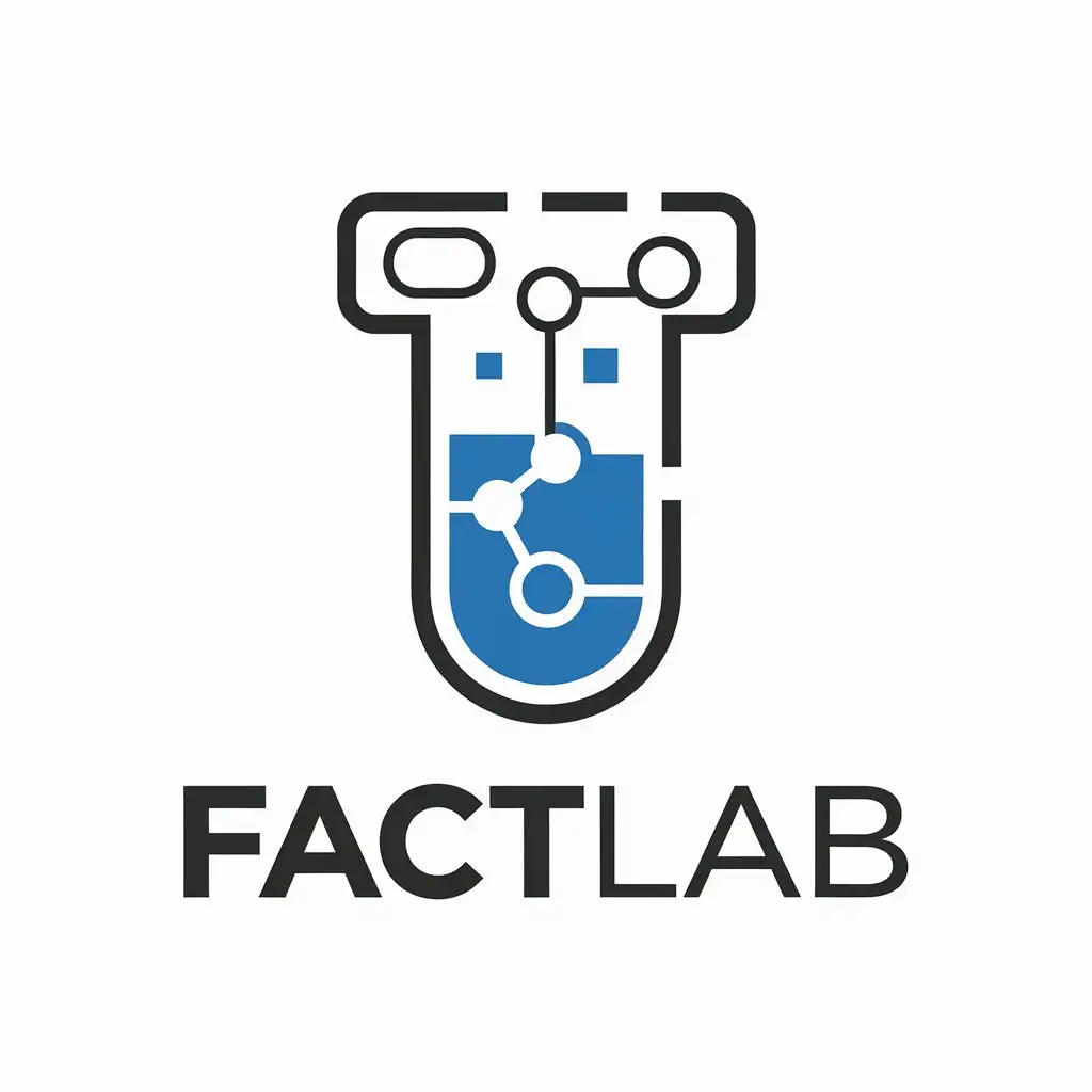 LOGO Design for FactLab Vector Logo Featuring Test Tube for Technology Industry