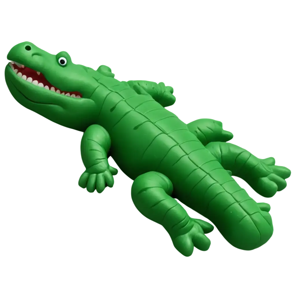 Plasticine-Green-Crocodile-PNG-HighQuality-Image-for-Creative-Projects