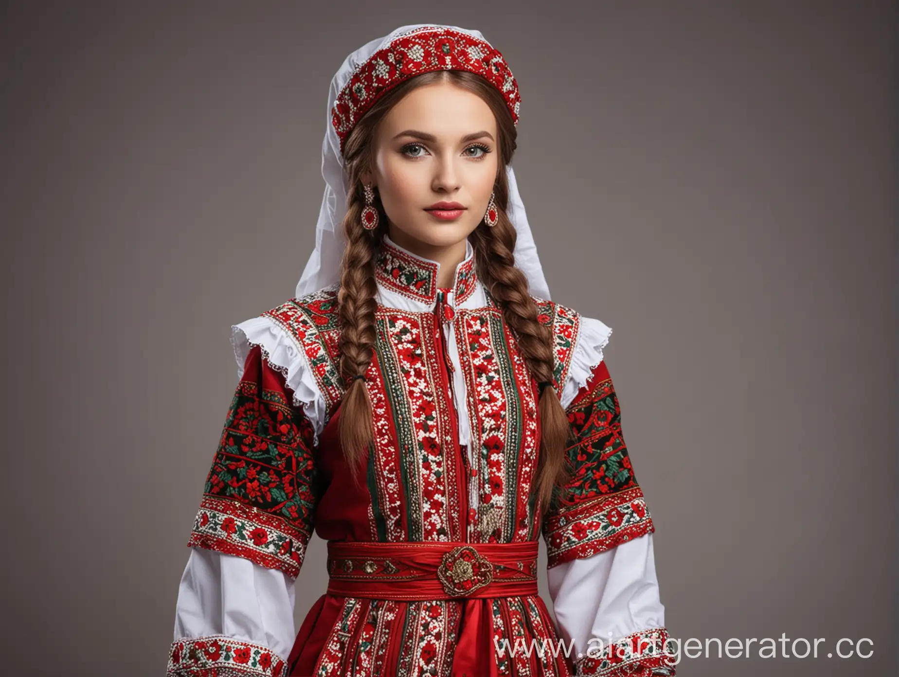 Traditional-Belarusian-National-Costume-with-Embroidery-and-Headscarf