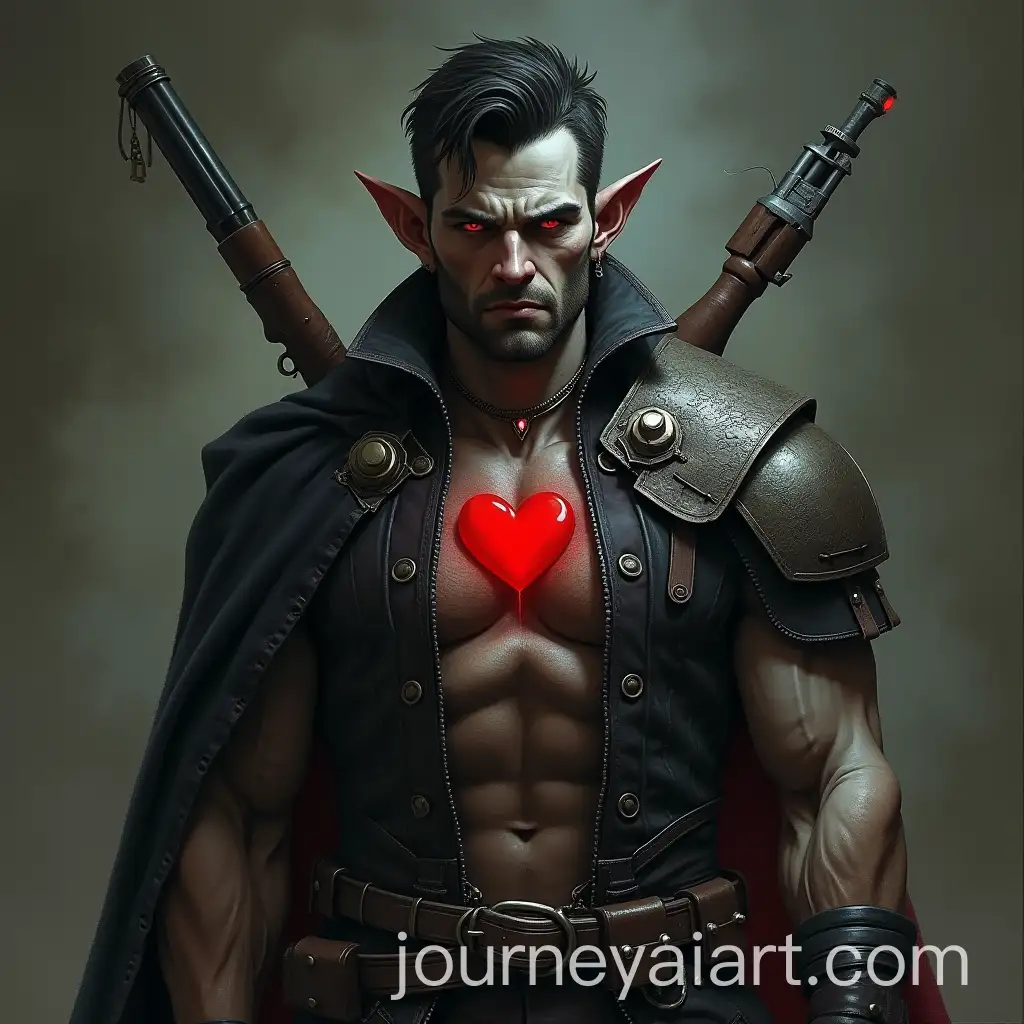 Gothic-HalfOrc-Male-with-Shotgun-Wound-to-Chest