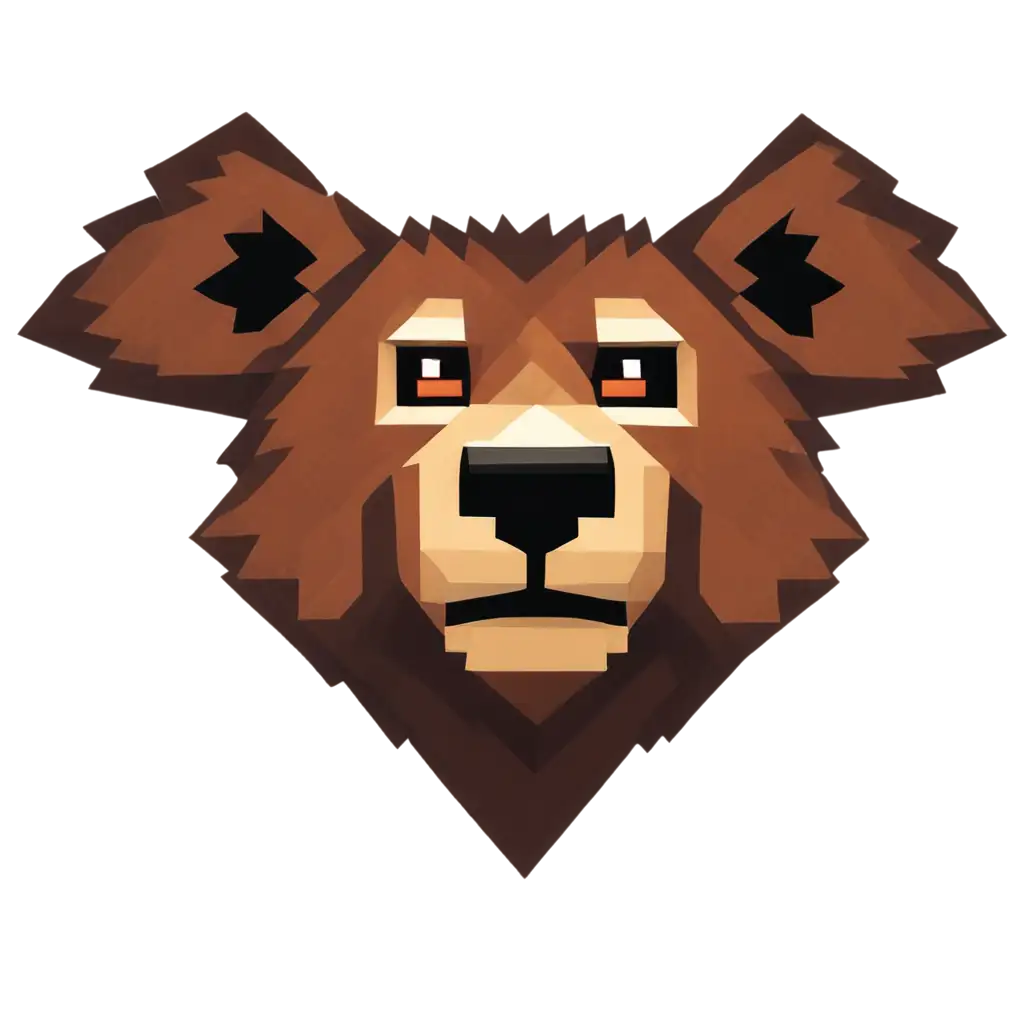 Cool-Retro-Looking-Bear-Minecraft-Server-Logo-PNG-Creative-Design-for-Gaming-Community