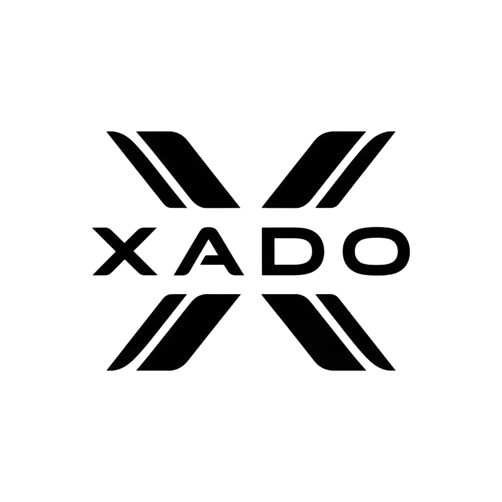 a vector logo design,with the text "X", main symbol:Create a modern and attractive logo for a store specializing in the sale of XADO brand products. The logo should reflect the following key aspects:...,Minimalistic,be used in Automotive industry,clear background