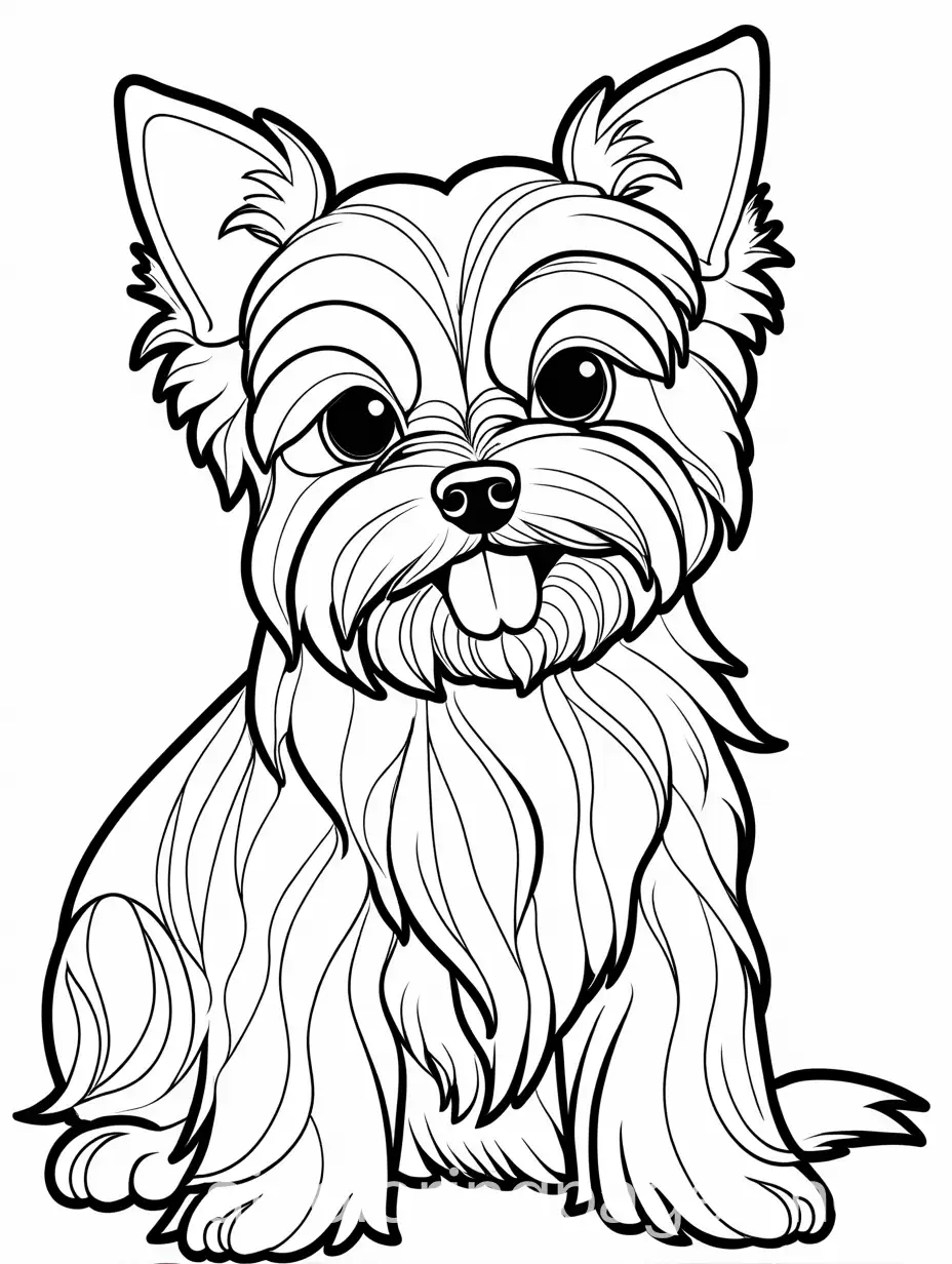 Yorkshire-Terrier-Enjoying-a-Bone-Kids-Coloring-Page