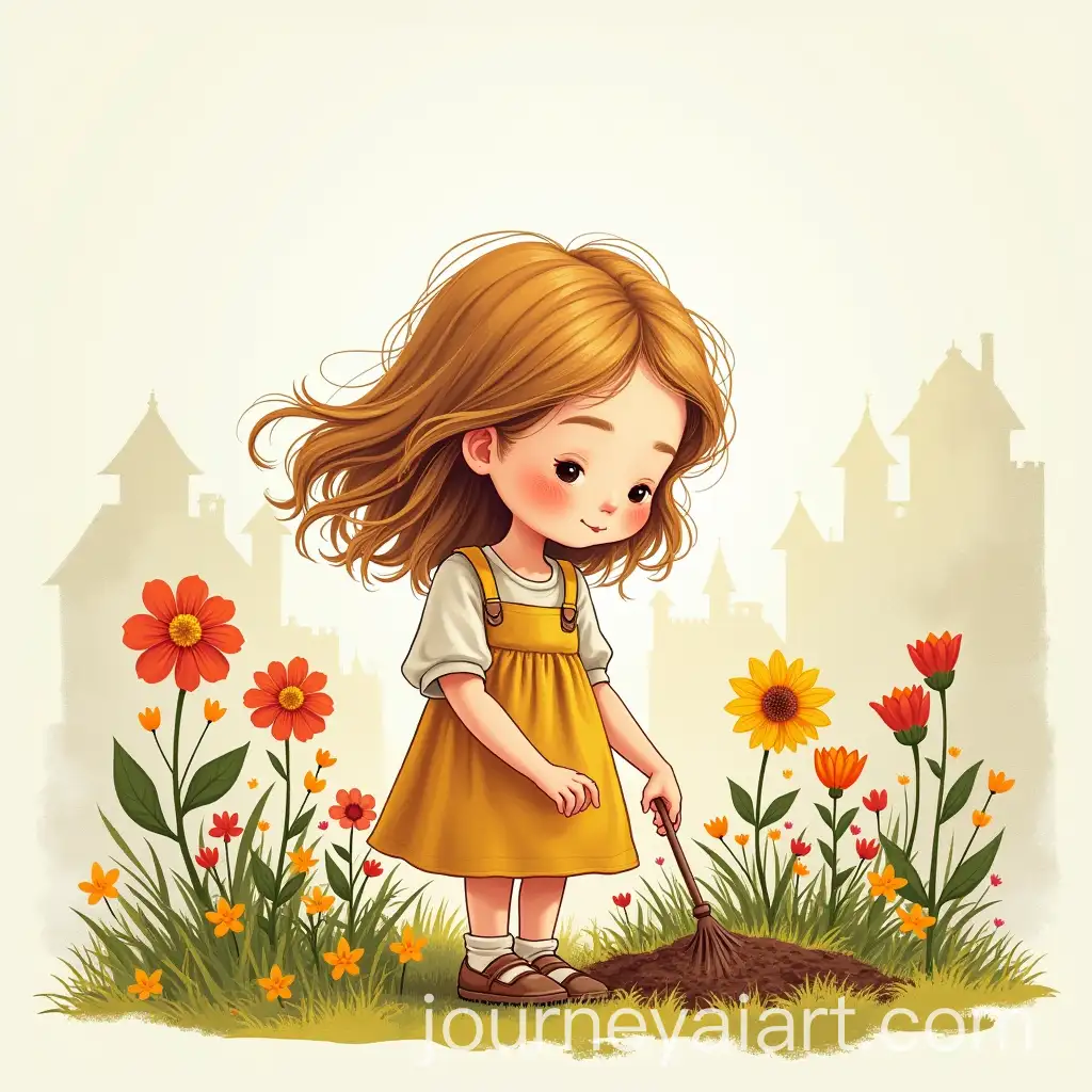 KindHearted-Girl-Tending-to-a-Colorful-Garden-in-a-Quaint-Village