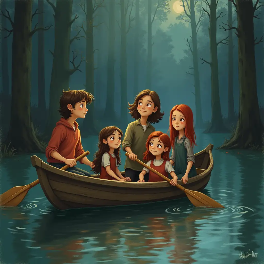 five old friends—Maya, Lux, Ila, Theo, and Harper came together on an old wooden rowboat trip. Their house was on Hollow Road, which was famous for eerie and frightening stories.