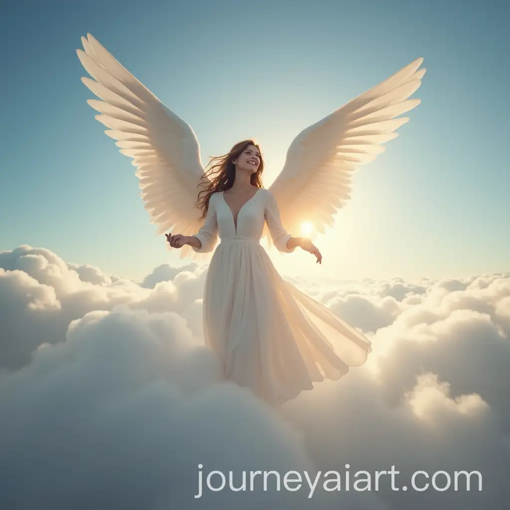 Angel-Floating-Above-Soft-Clouds-in-a-Dreamy-Sky
