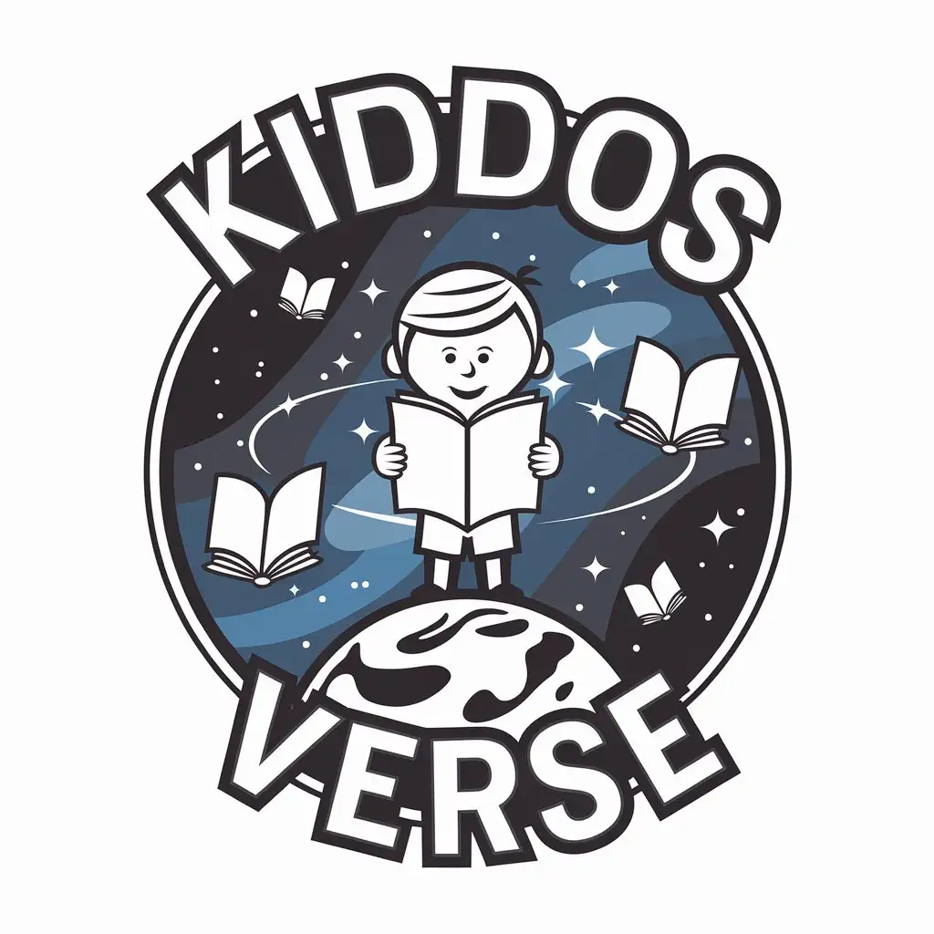 LOGO Design for Kiddos Verse Kids Books and Universe in a Vibrant Vector Style