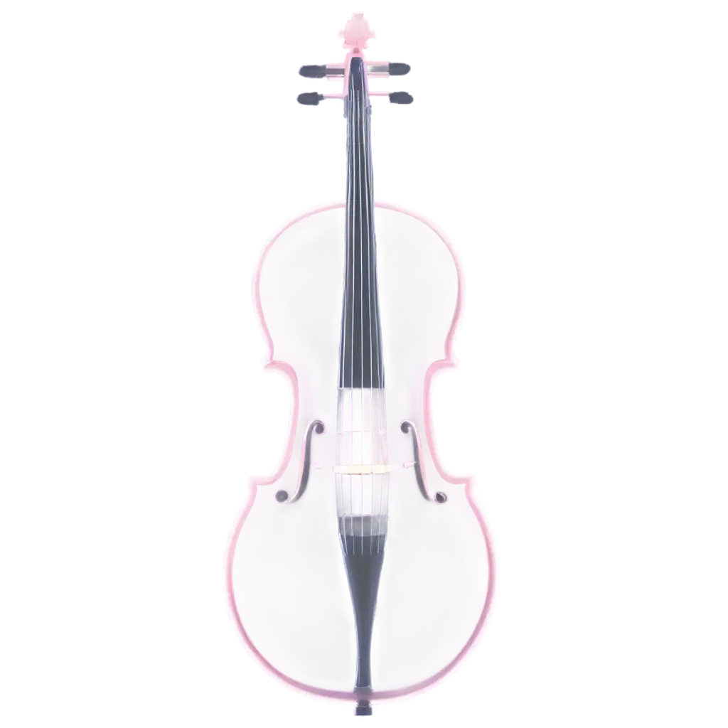 Light-PinkWhite-Gradient-Translucent-Cello-Icon-PNG-Vector-3D-Icon-Design