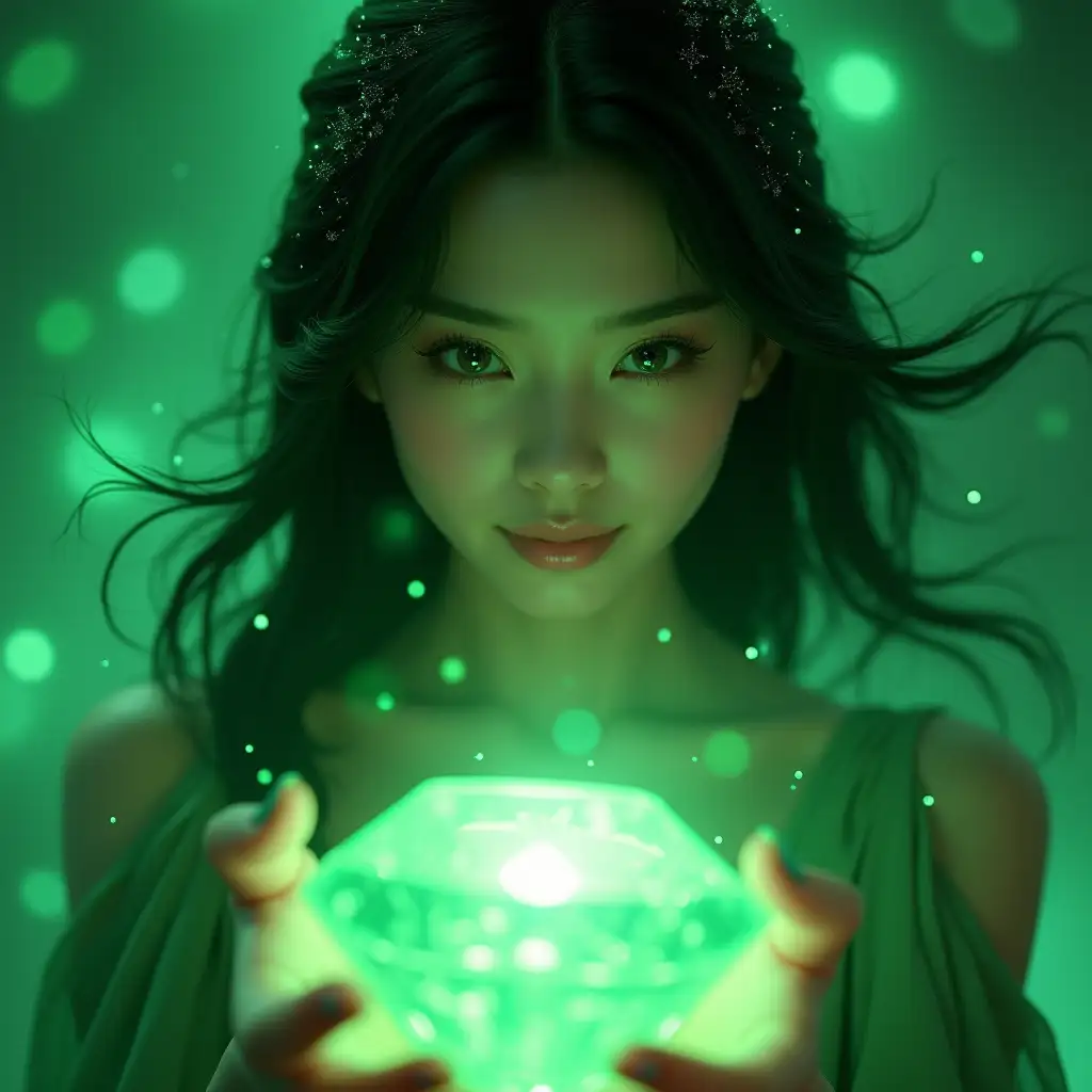 Enchanting-Asian-Green-Sorceress-with-Glowing-Eyes-and-Sparkling-Diamond