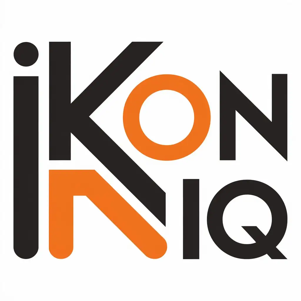 LOGO Design for IKONIQ Stylish Text with Dynamic Color Variations