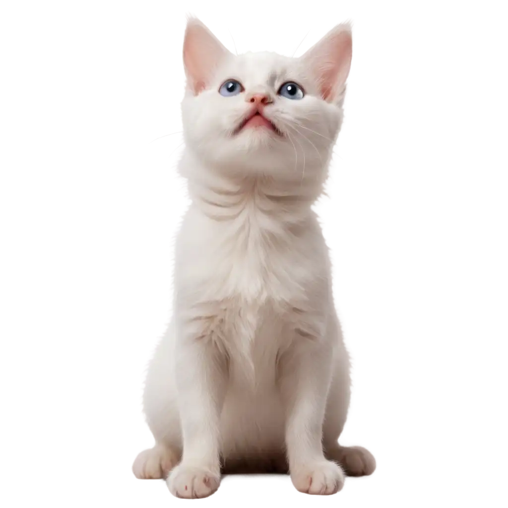 White-Kitten-Looking-Up-at-the-Sky-PNG-HighQuality-Image-for-Multiple-Uses