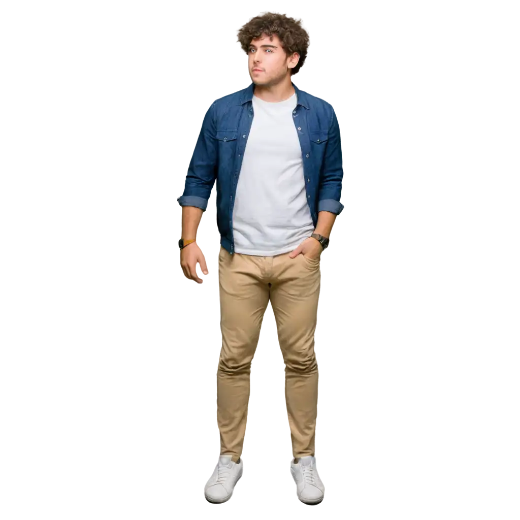 Captivating-PNG-Image-of-a-Fat-Young-Handsome-Man-with-Short-Curly-Hair