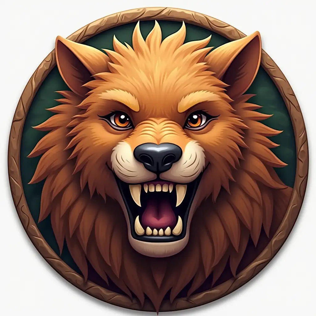 Realistic Beast Paw Icon for Round Game Design