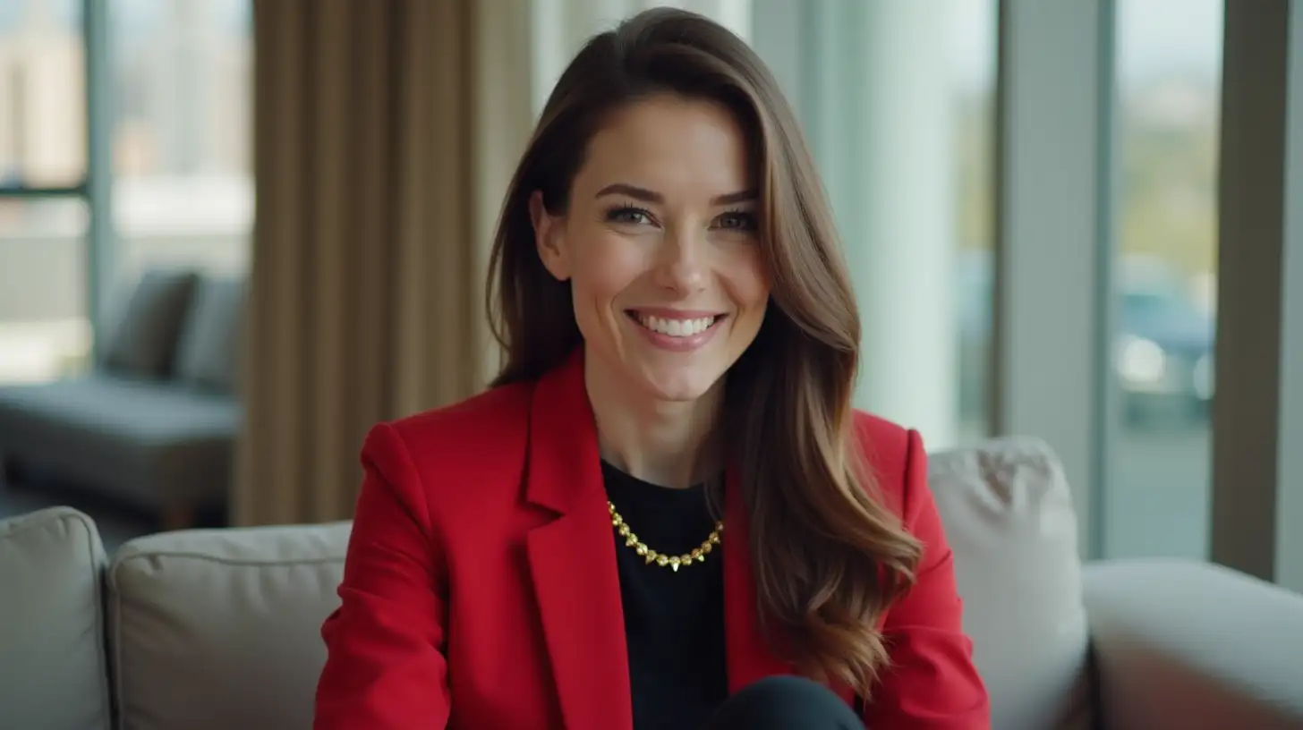 Confident Businesswoman in Modern HighRise Apartment