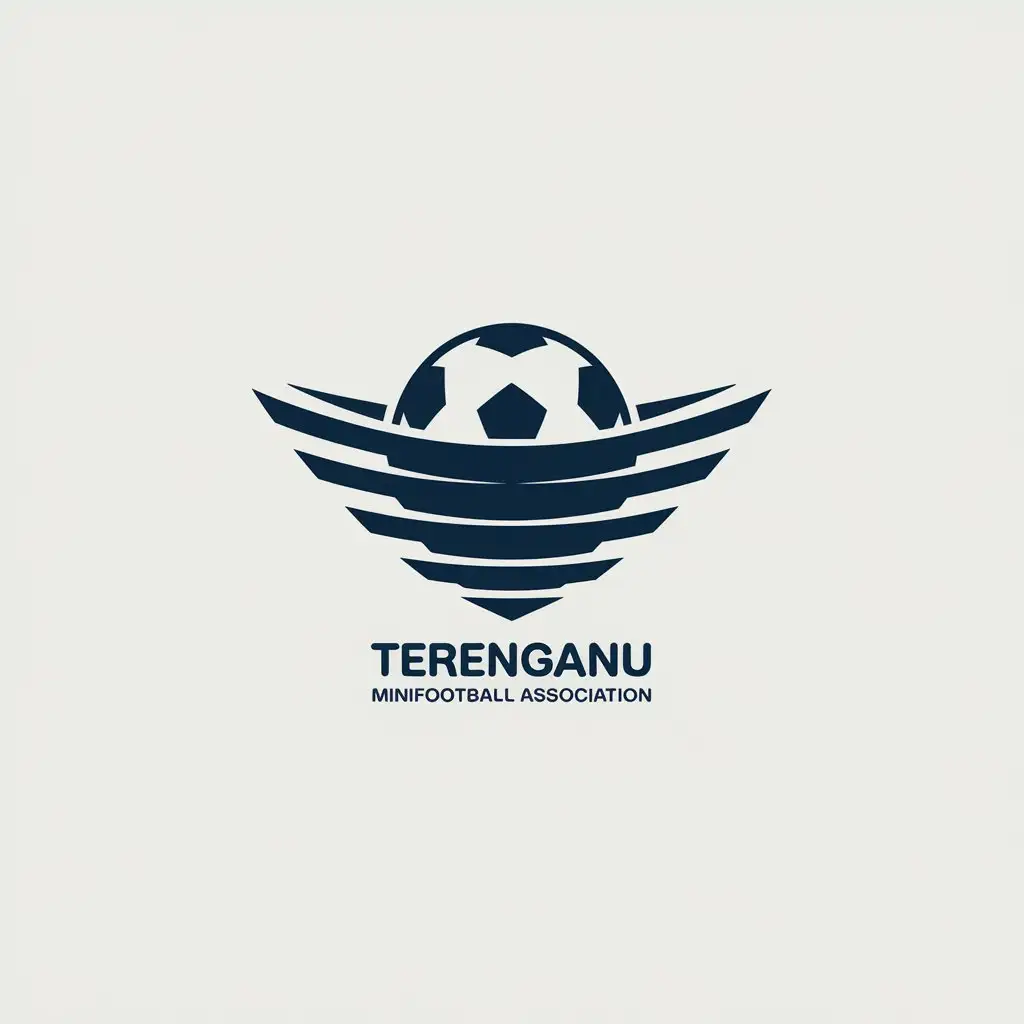 LOGO Design For Terengganu Minifootball Association Soccer Ball Minimalistic Vector Logo