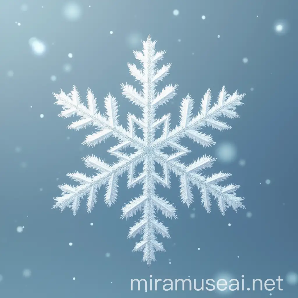 generate a realistic image of a snowflake in white color