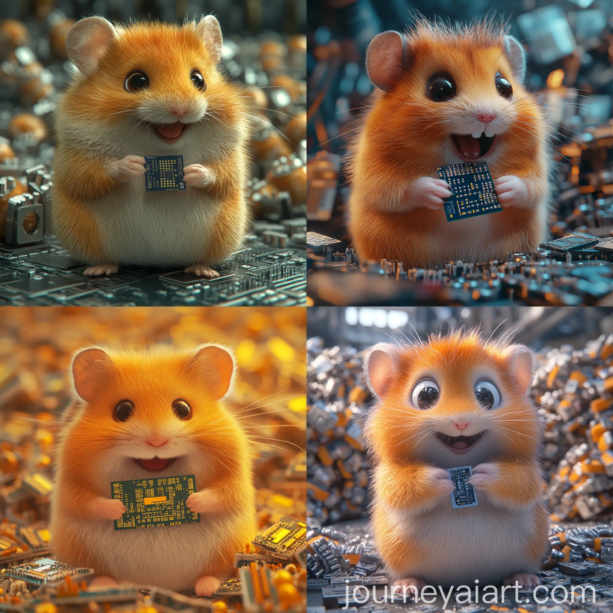 Fluffy-Ginger-Hamster-Holding-Microchip-Collection