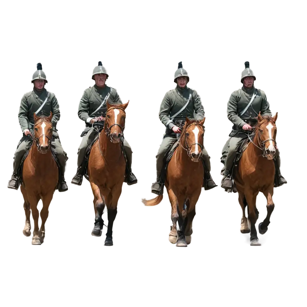 Troops-on-Horseback-Running-Facing-Forward-HighQuality-PNG-Image-for-Historical-and-Action-Themes