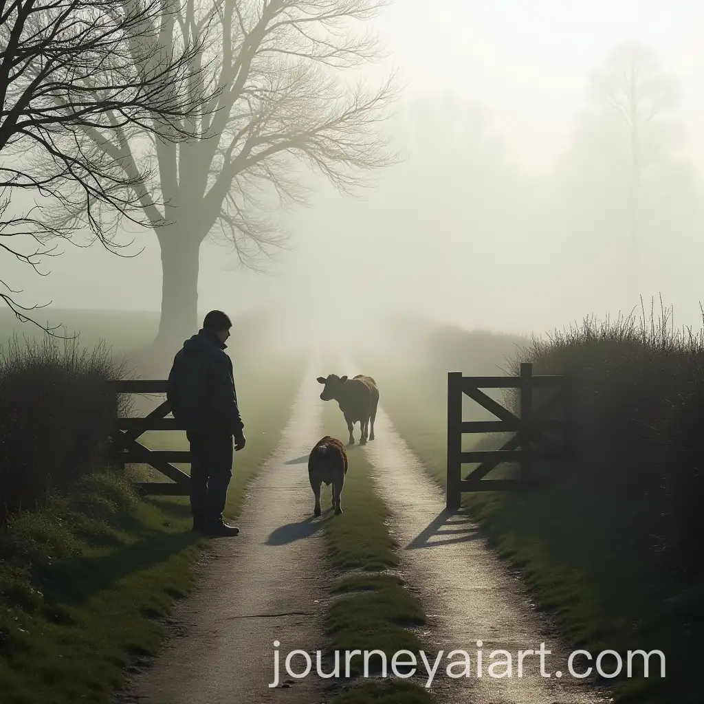 Misty-Country-Lane-with-Cow-and-Shepherd-on-a-Foggy-Morning