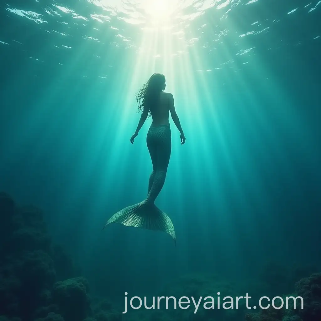 Mermaid-Swimming-in-the-Ocean-Calling-for-Her-Husband