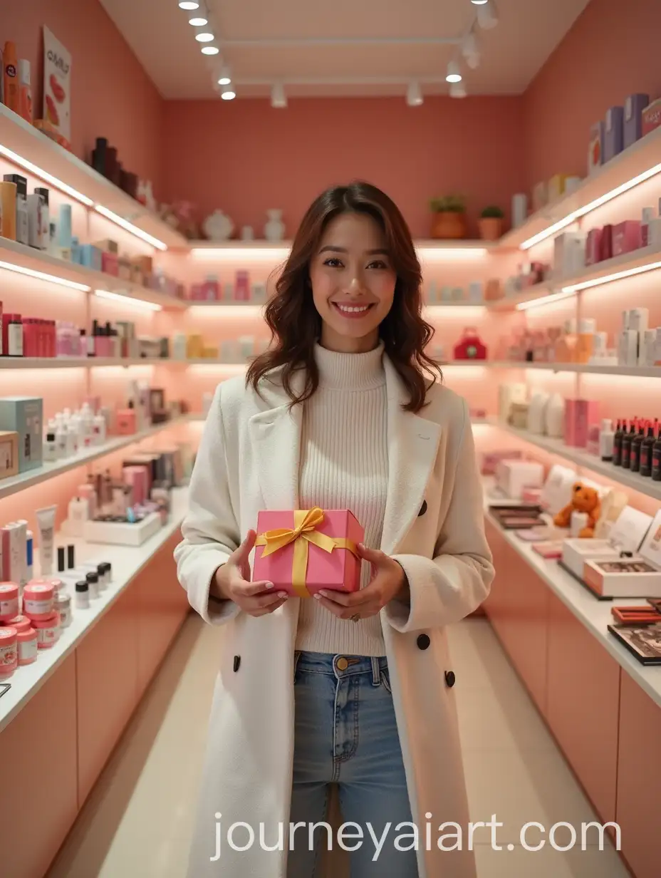 Russian-Owner-Distributing-Gifts-in-a-Vibrant-Korean-Cosmetics-Store