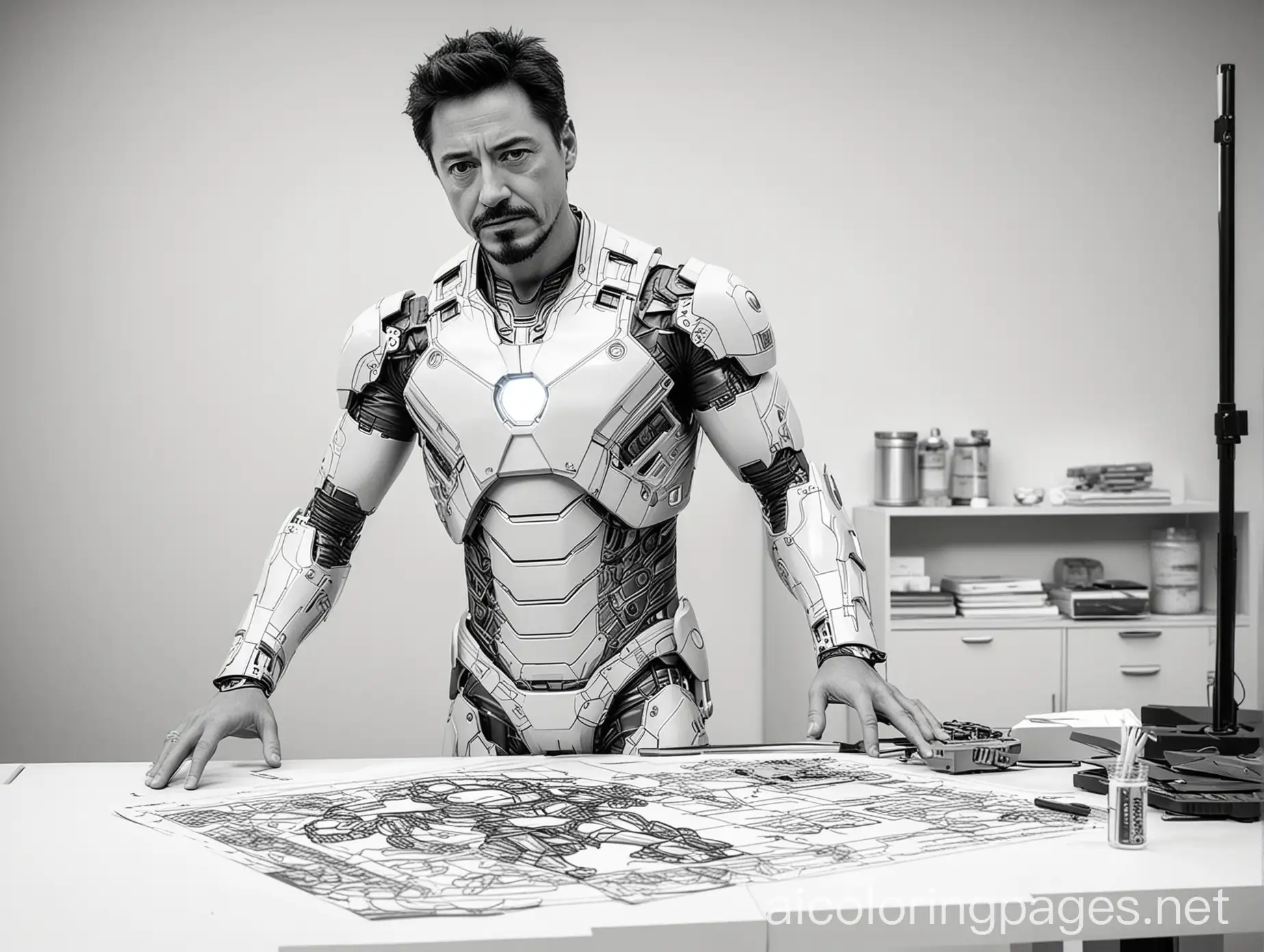 Tony-Stark-Designing-a-New-Iron-Man-Suit-in-His-Lab