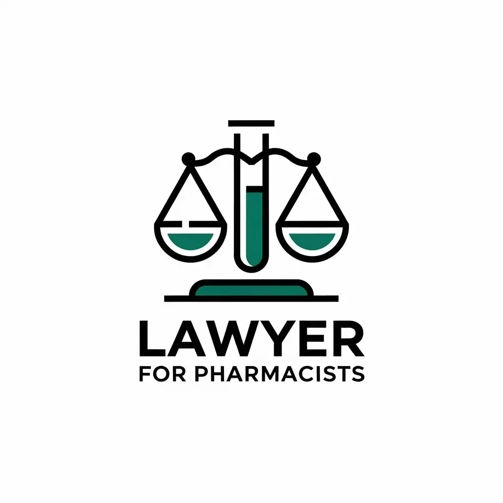 LOGO-Design-for-Lawyer-for-Pharmacists-Vector-Logo-with-Scale-and-Laboratory-Tube-on-Clear-Background