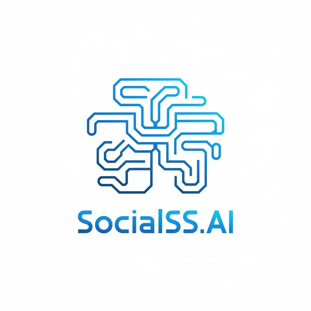 LOGO Design for Socialssai Artificial Intelligence Social Sharing System in Technology Industry