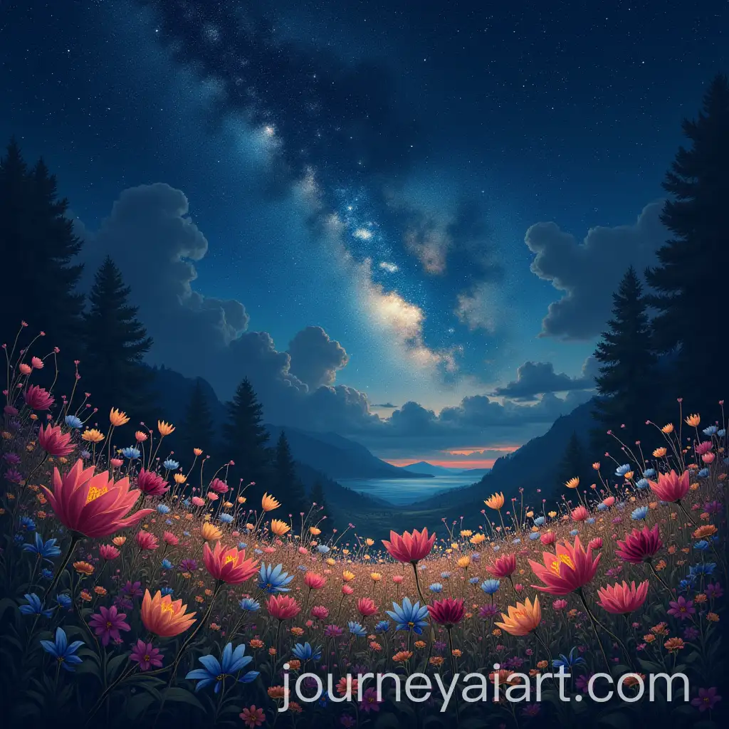 Nighttime-Star-Rain-and-Flowers-Revival