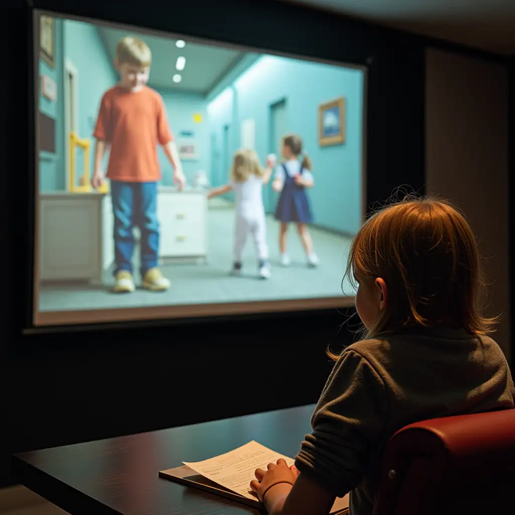 Screen of figure, also screen of children