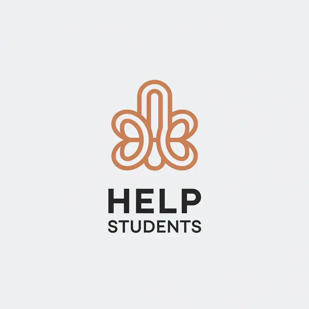 a vector logo design,with the text "Help students", main symbol:CafedraTm,Minimalistic,be used in Education industry,clear background