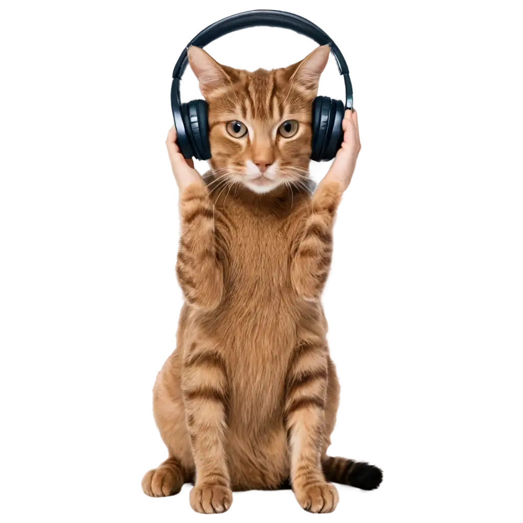 Cat-Wearing-Headphones-PNG-Image-Explore-the-Musical-Feline-Charm