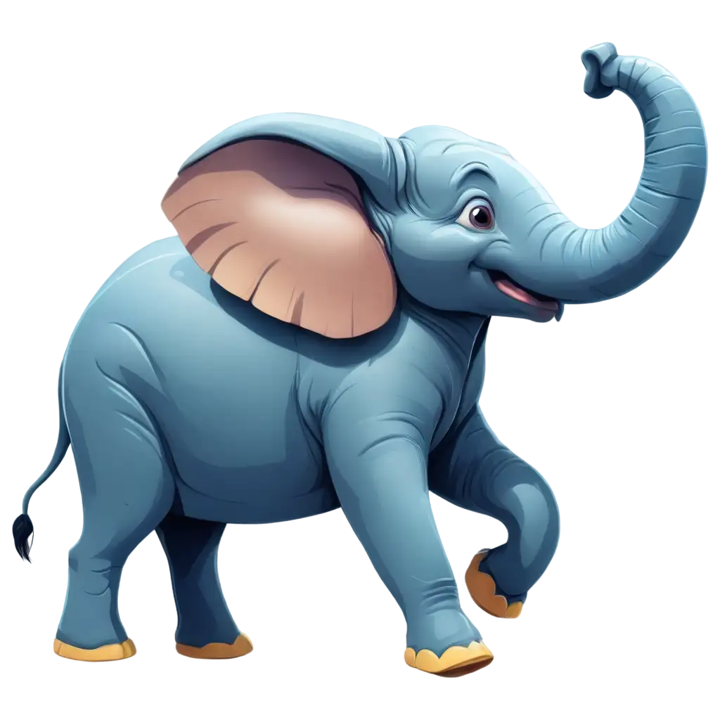 Vibrant-Blue-Cartoon-Elephant-PNG-Captivating-Illustration-for-Digital-Content