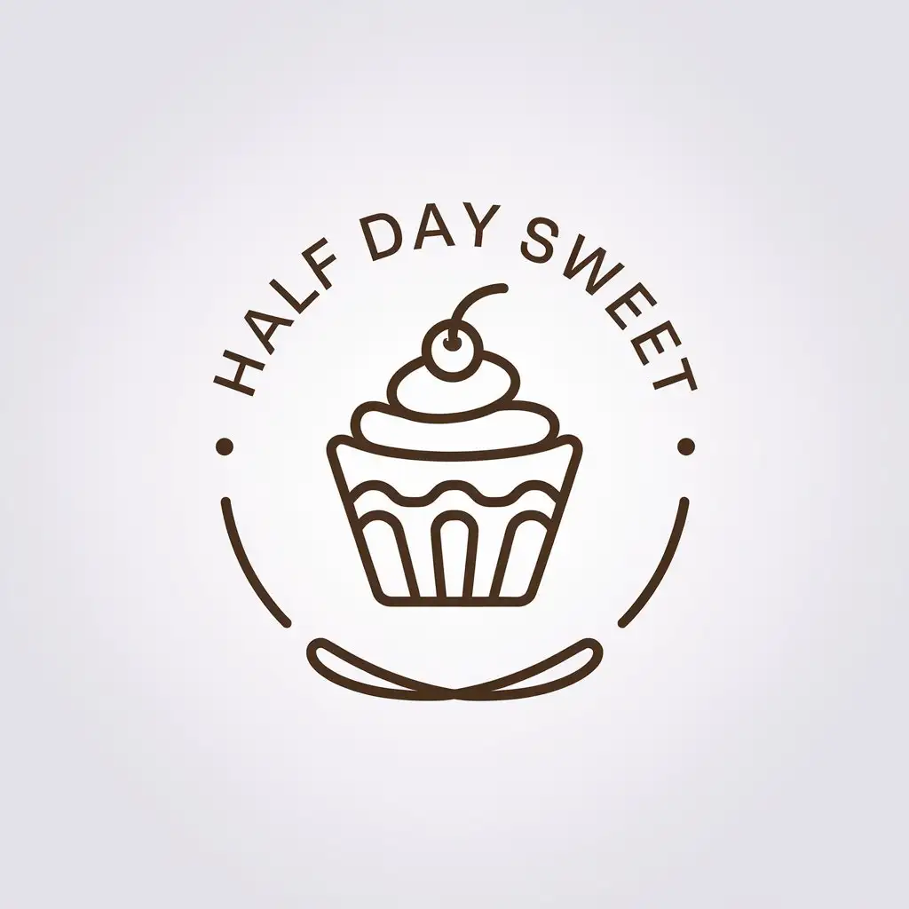 LOGO-Design-for-Half-Day-Sweet-Minimalistic-Desserts-in-the-Baking-Industry