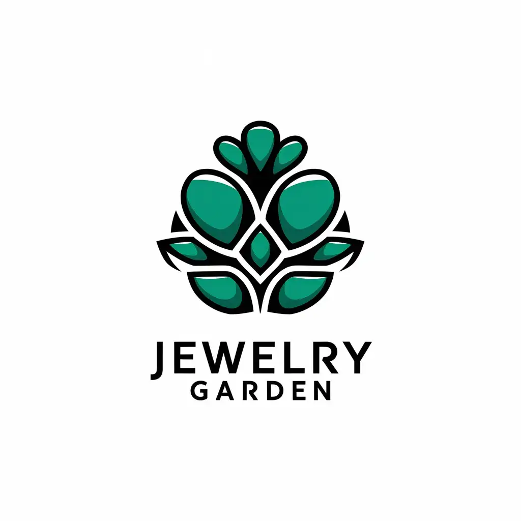 a vector logo design,with the text "Jewelry Garden", main symbol:jewelry,Moderate,be used in Retail industry,clear background