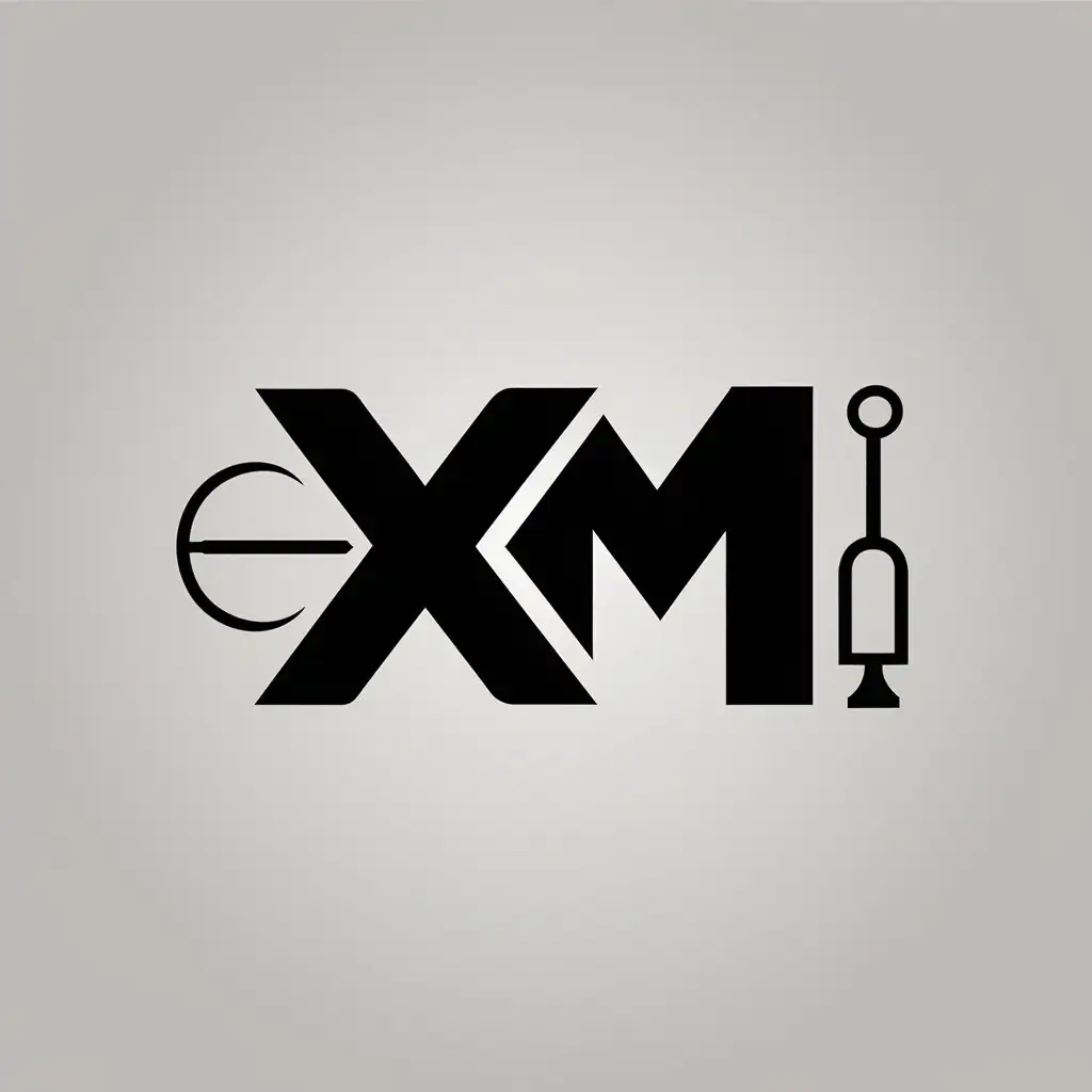 LOGO-Design-For-XM-Minimalistic-Black-Medical-Equipment-Symbol