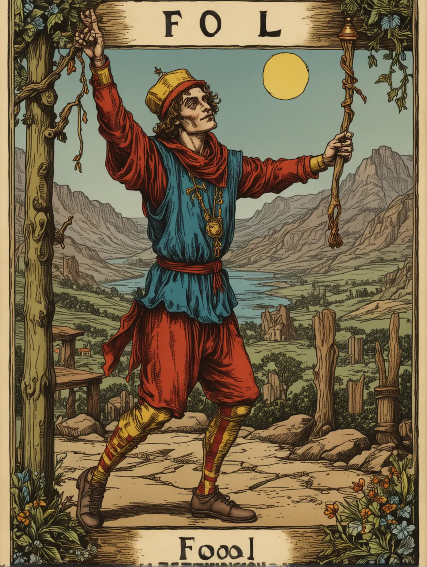 The-Fool-Tarot-Card-A-Young-Adventurer-Embarking-on-an-Unknown-Journey