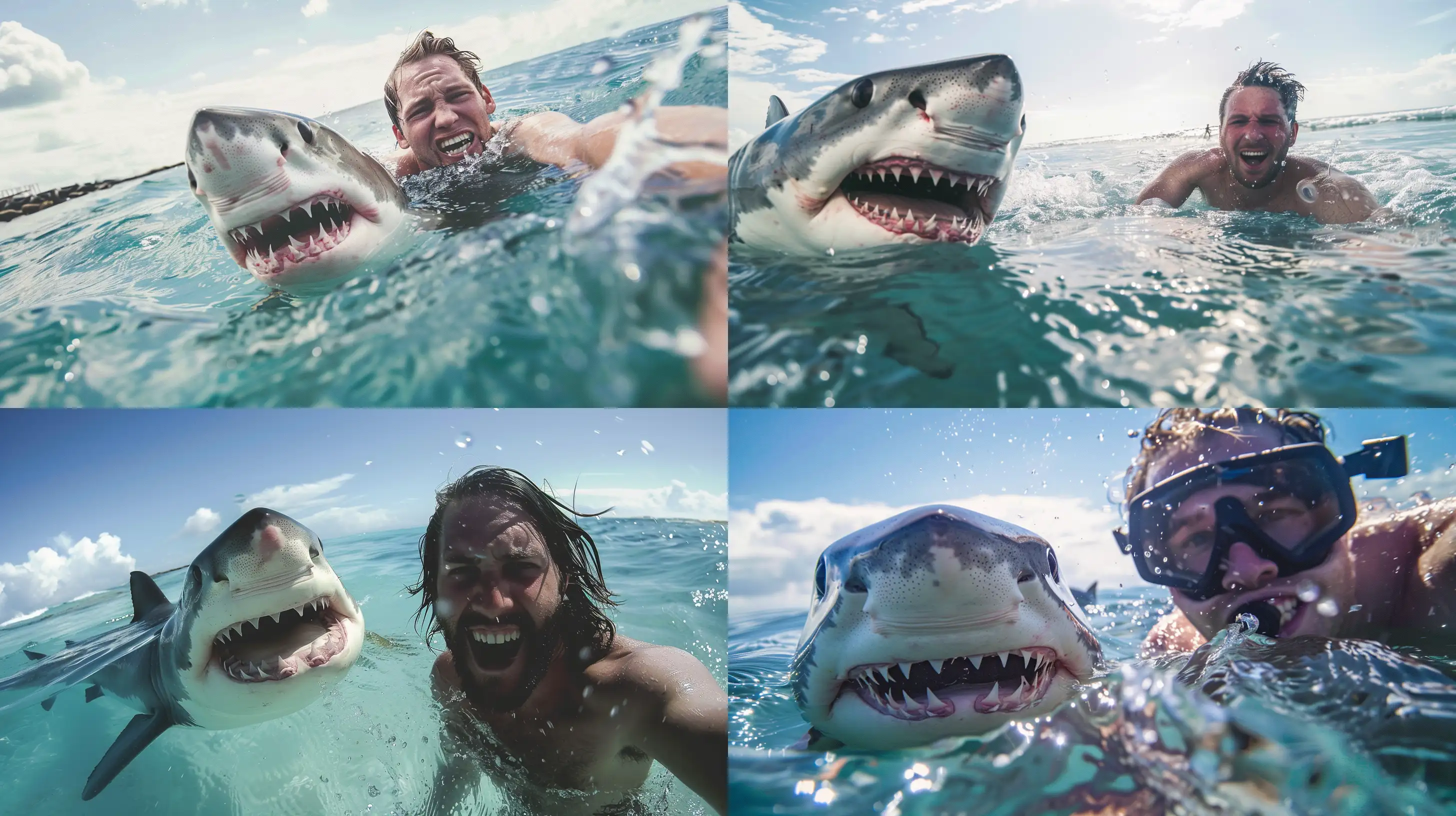 Man-Taking-Selfie-on-Beach-Attacked-by-Shark-Dynamic-National-Geographic-Style