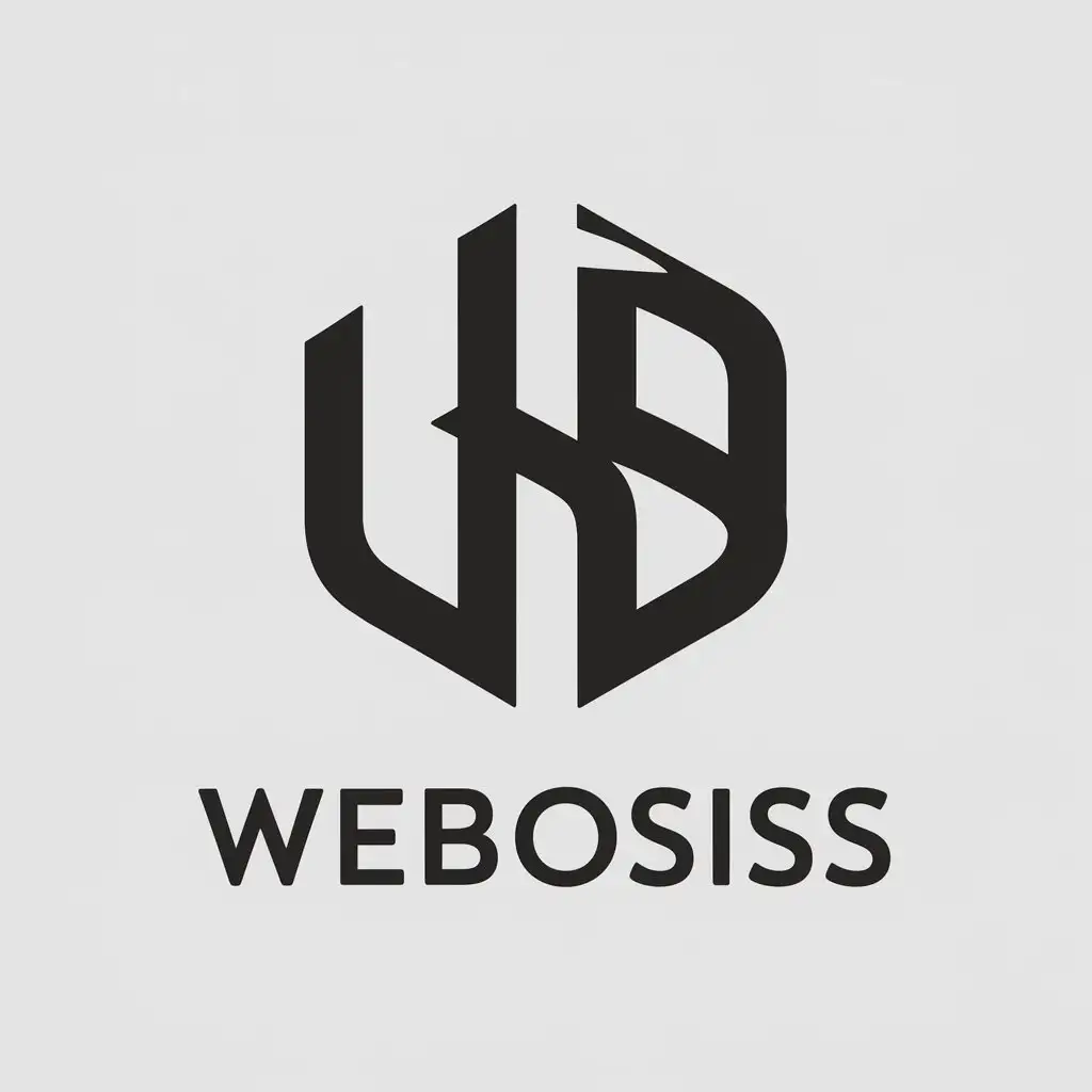 LOGO Design for Webosiss Modern WSS Symbol on Clear Background