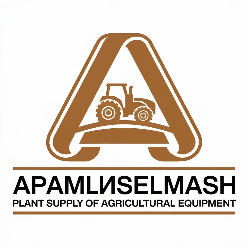 a vector logo design,with the text "Aramilselmash plant supply of agricultural equipment", main symbol:A,Moderate,be used in agriculture industry,clear background