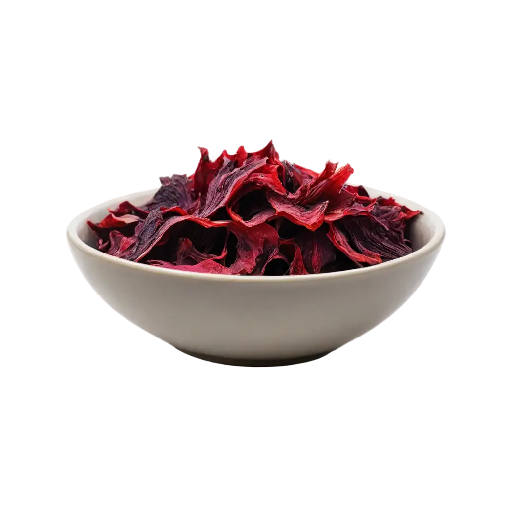 HighQuality-PNG-Image-of-Dried-Hibiscus-in-a-Bowl-Fresh-and-Vibrant-Visuals